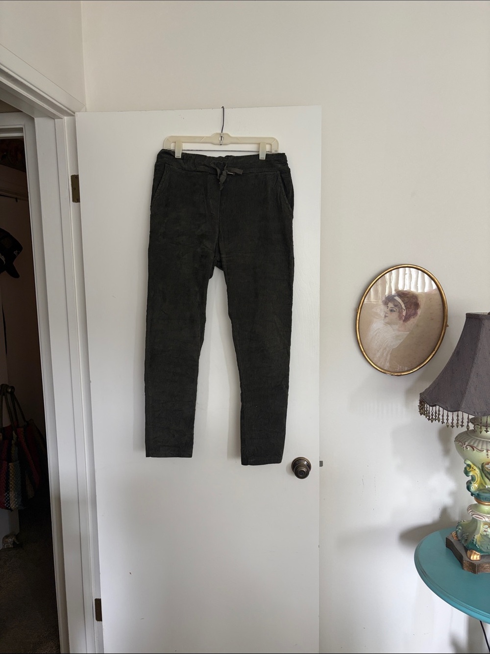 Women’s green Corduroy Jogger Pants